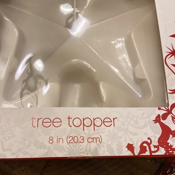 Metal Silver Star Christmas Tree Topper with Box - 8” - Picture 3 of 5